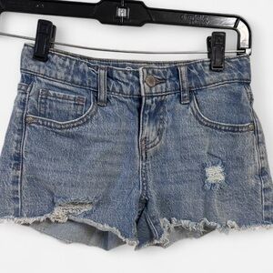 Kids Distressed Blue Denim Shorts